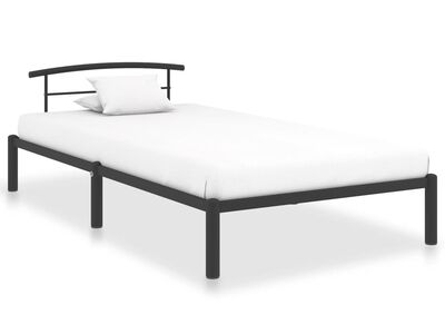 vidaXL voodiraam must metallist 90 x 200 cm