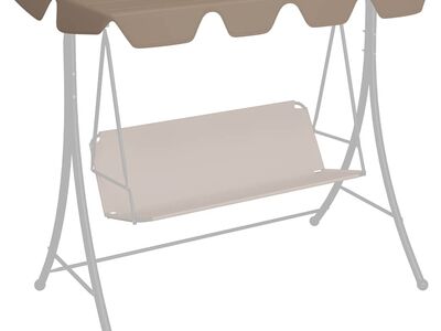 vidaXL aiakiige asenduskatus pruunikashall 188/168x145/110 cm