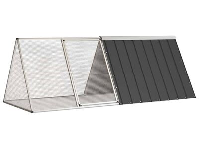 vidaXL küülikupuur, antratsiit, 201,5 x 80,5 x 71 cm, tsingitud teras