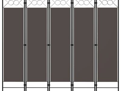 vidaXL 5 paneeliga ruumijagaja, antratsiithall, 200 x 180 cm