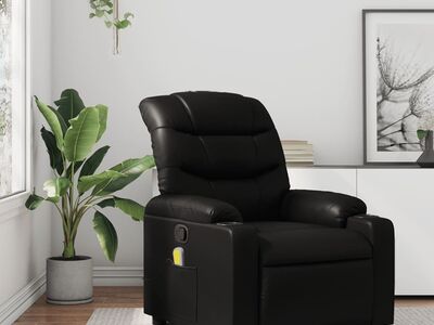 vidaXL massaažitool, must, kunstnahk