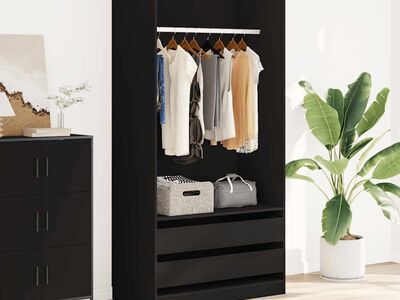 vidaXL garderoob must 100 x 50 x 200 cm tehispuit