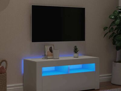vidaXL telerialus LED-tuledega, valge, 90 x 35 x 40 cm