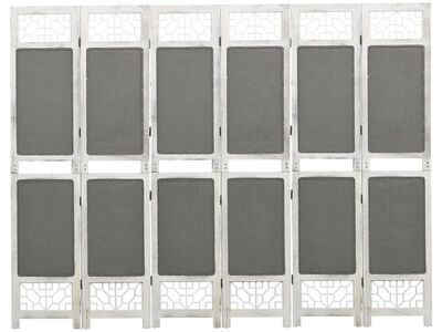vidaXL 6 paneeliga sirm, hall, 210 x 165 cm, kangas