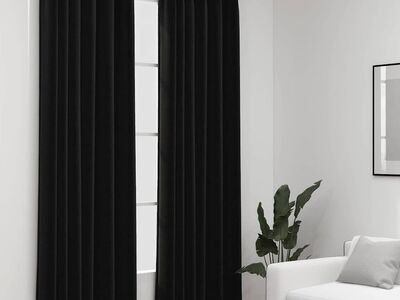 vidaXL pimendavad kardinad konksudega, 2 tk antratsiit 140 x 245 cm