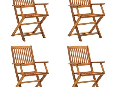 vidaXL kokkupandavad aiatoolid, 4 tk, akaatsiapuit