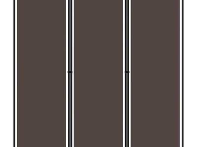 vidaXL 3 paneeliga ruumijagaja, pruun, 150 x 180 cm