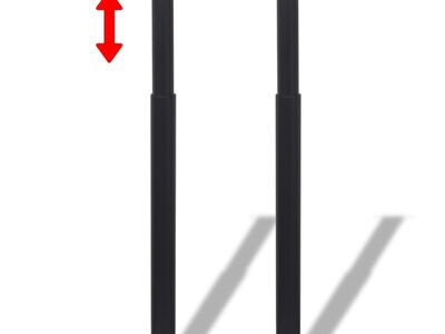 2 teleskoop-lauajalga, must, 710-1100 mm