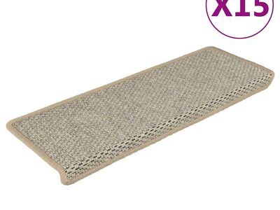 vidaXL isekleepuv trepivaip, 15 tk, 65x21x4 cm, heleroheline