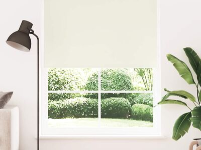 vidaXL Pimendav ruloo, 164,4 x 230 cm, kangas, laius 160 cm, naturaalvalge