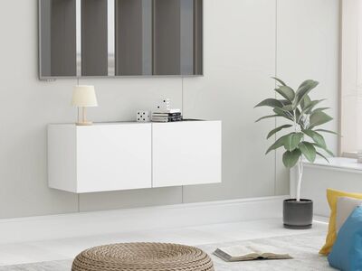 vidaXL telerikapp, valge, 80 x 30 x 30 cm, tehispuit