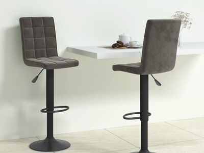 vidaXL baaripukid 2 tk, tumehall, samet