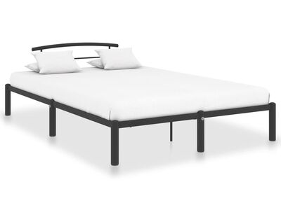 vidaXL voodiraam, must, metall, 120 x 200 cm