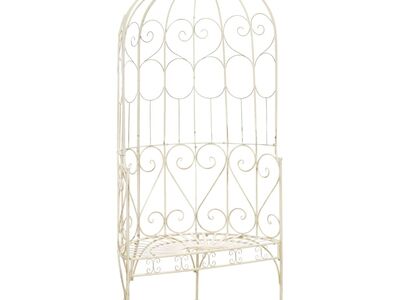 vidaXL aiapink, 95 cm, raud, antiikvalge