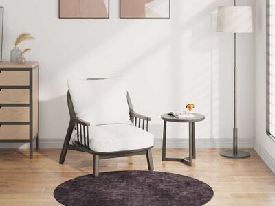 vidaXL vaip, pestav, φ120 cm, antratsiit, libisemisvastane