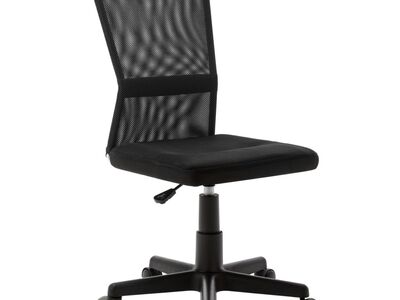 vidaXL kontoritool must, 44 x 52 x 100 cm, võrkkangas