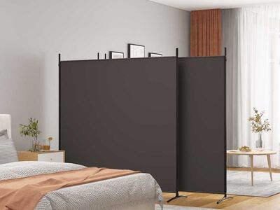 vidaXL 4 paneeliga ruumijagaja, pruun, 698 x 180 cm, kangas