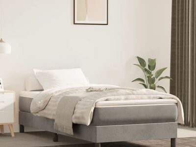 vidaXL vedrumadrats, keskmine, helehall, 100x200x20, samet