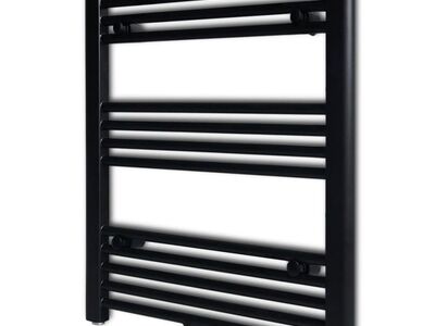 Keskkütte rätikukuivati vannituppa sirge 600 x 764 mm, must