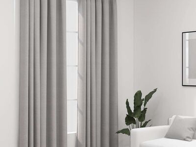 vidaXL pimendavad kardinad konksudega, 2 tk hall 140 x 245 cm