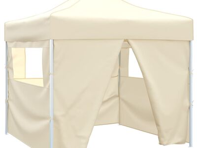 vidaXL kreemjas kokkupandav telk, 3 x 3 cm nelja seinaga