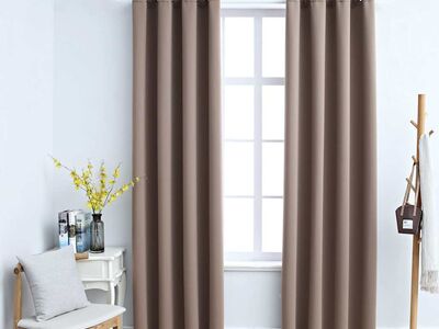 vidaXL pimendavad kardinad metallrõngastega 2 tk, pruun, 140 x 245 cm