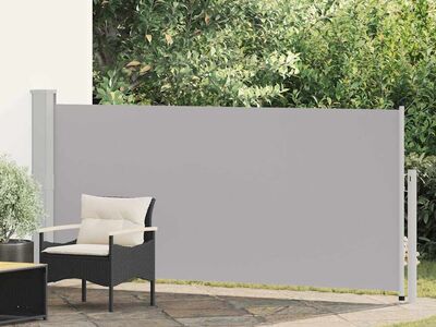 vidaXL lahtitõmmatav külgsein, 140 x 314 cm, hall