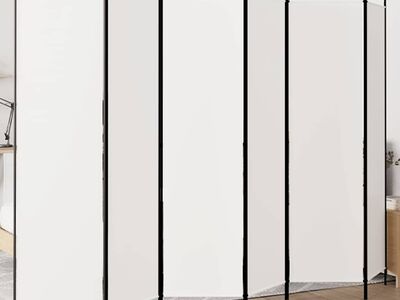vidaXL 6 paneeliga sirm, valge, 300x200 cm, kangas
