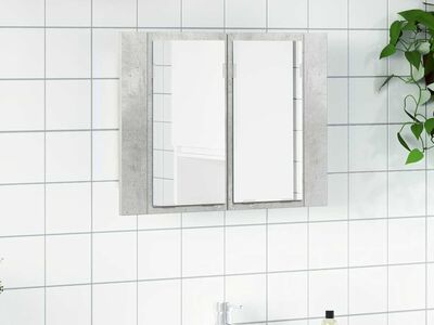 vidaXL LED-peeglikapp betoonhall 60 x 12 x 45 cm, akrüül