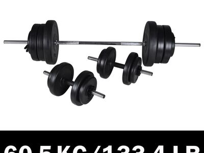 Kang + 2 hantlit ketastega 60,5 kg