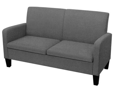 vidaXL 2-kohaline diivan, 135 x 65 x 76 cm, tumehall