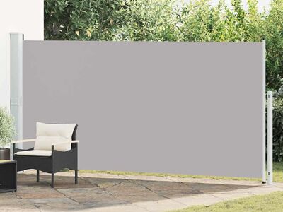 vidaXL lahtitõmmatav terrassi külgsein, 180 x 514 cm, hall