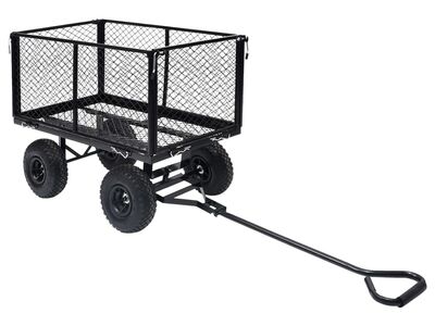 vidaXL aia käsikäru, must, 350 kg