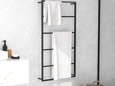 vidaXL rätikurest, must, 60 x 10 x 116 cm, teras