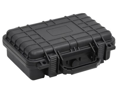vidaXL kaasaskantav transpordikohver, must, 30x22x10 cm, PP