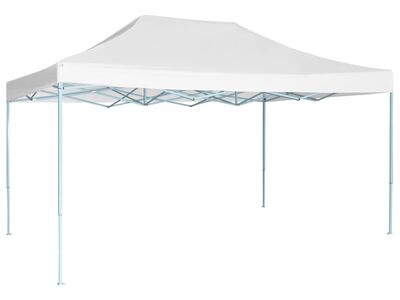 vidaXL kokkupandav peotelk 3 x 4,5 m, valge