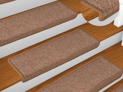 vidaXL trepimatid 15 tk 65 x 21 x 4 cm pruunid ristkülikukujulised servad