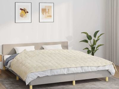 vidaXL raskustekk kreemjas 155x220 cm 7 kg kangas