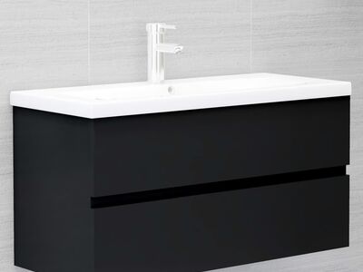 vidaXL valamukapp, must, 90 x 38,5 x 45 cm, tehispuit