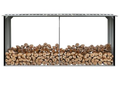 vidaXL puukuur tsingitud teras, 330 x 92 x 153 cm, antratsiithall