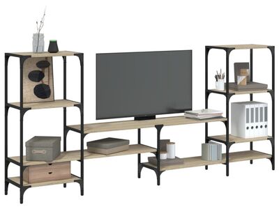 vidaXL telerikapp, Sonoma tamm, 206,5 x 28,5 x 95 cm, tehispuit