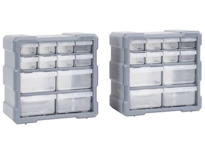 vidaXL mitme sahtliga organiseerija 12 sahtliga 2 tk 26,5 x 16 x 26 cm