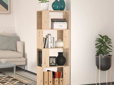 vidaXL raamaturiiul/ruumijagaja, 51 x 25 x 132 cm, täismännipuit