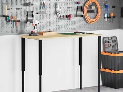 vidaXL reguleeritavad tööpingi raamid 2 tk metall 55x(69–95,5) cm must