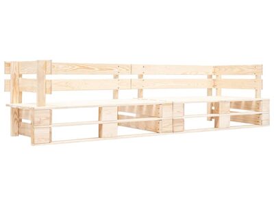 vidaXL 2-kohaline välidiivan, kaubaalustest, naturaalne, puit