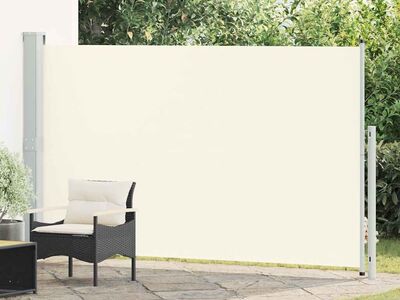 vidaXL lahtitõmmatav terrassi külgsein, 180 x 314 cm, kreemjas