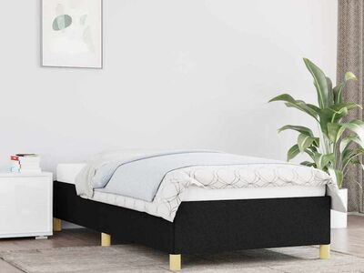vidaXL voodiraam ilma madratsita , must, 90x200cm, kangas