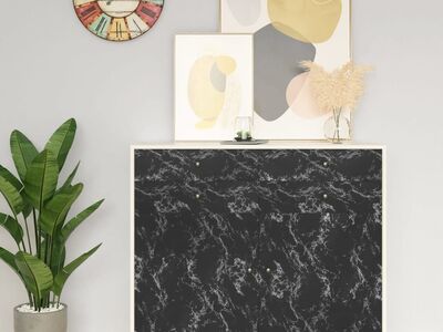 vidaXL iseliimuv mööblikile, must kivi, 500 x 90 cm, PVC