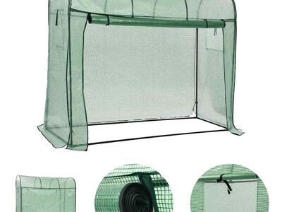vidaXL kasvuhoone lukuga uksega 200 x 80 x 170 cm