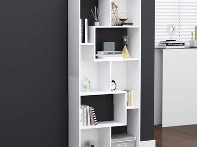 vidaXL raamaturiiul valge 67 x 24 x 161 cm puitlaastplaat